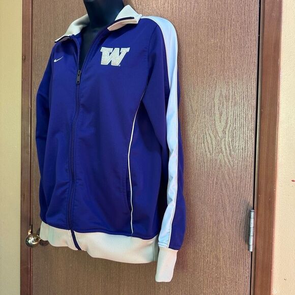 Nike UW Washington Huskies Zip up Jacket Purple and Tan | Women Size Large - Picture 5 of 16